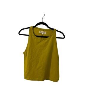 EUC Niyama sol mustard yellow loose tank top size S yoga activewear